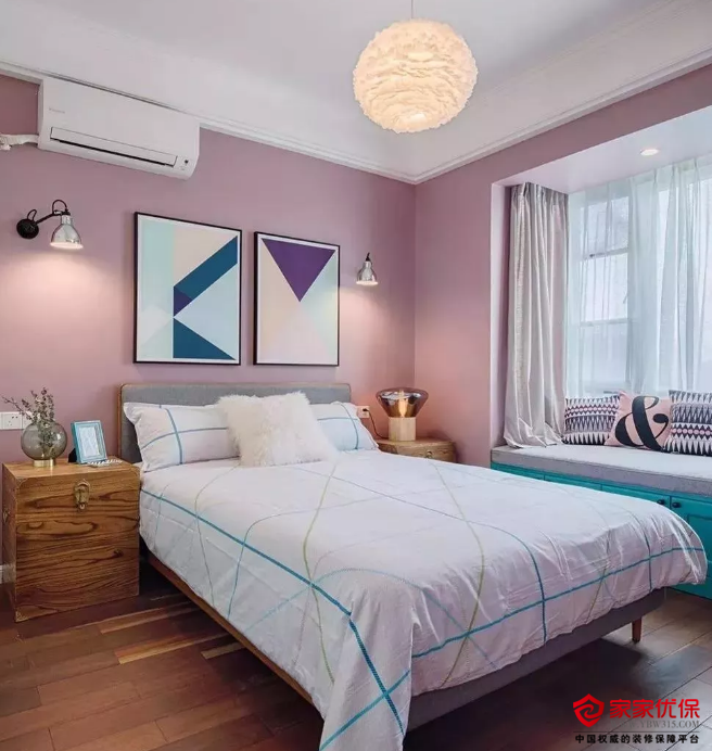 混搭风格新房装修设计,香芋紫和灰色搭配打造舒适的家